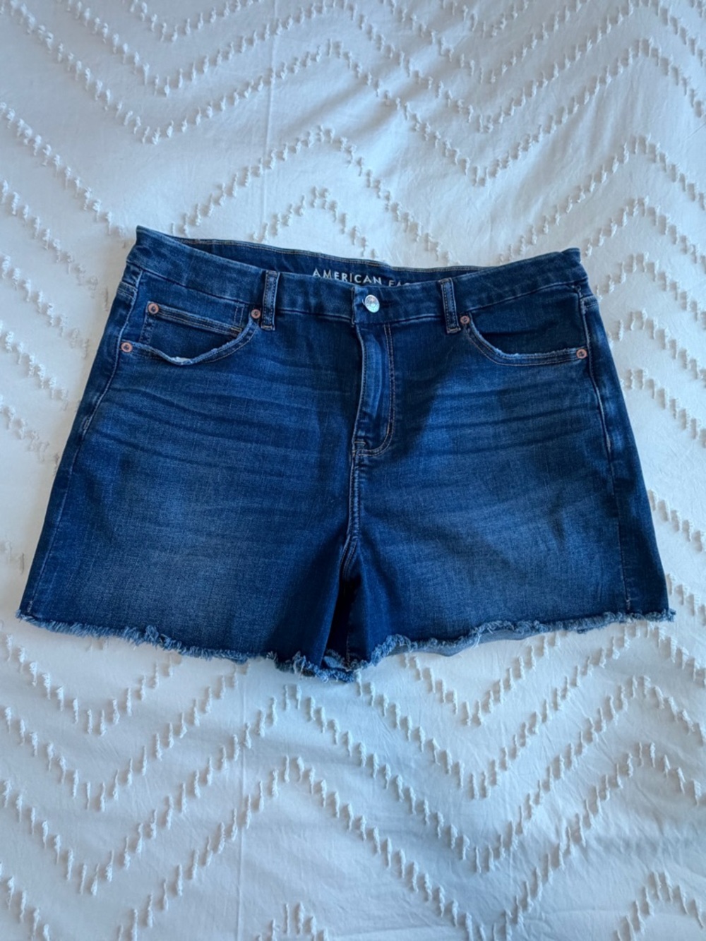 American Eagle Medium Blue Stretch Denim Shorts